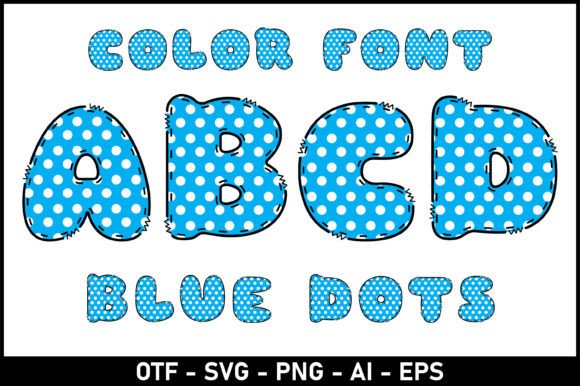 Blue Dots: A Playful Typeface for Modern Brand Identity