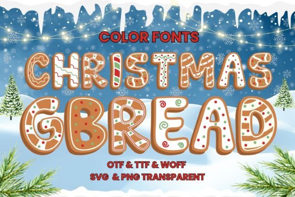 Christmas Gbread: A Playful Color Font for Festive Branding