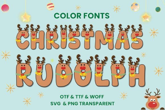 Christmas Rudolph Typeface Review: A Playful Color Font for Festive Branding