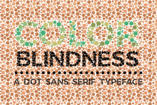 Color Blindness: A Unique Decorative Typeface for Handmade Crafts