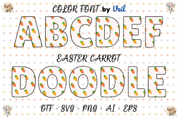 Easter Carrot: A Whimsical Color Font for Seasonal Editorial Design