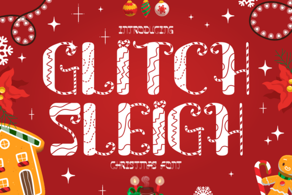 Glitch Sleigh: A Festive Decorative Typeface for Holiday Branding