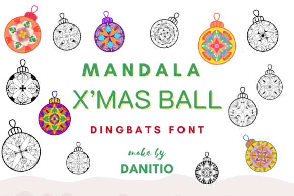 Mandala X mas Ball: A Creative Font for Festive Editorial Design