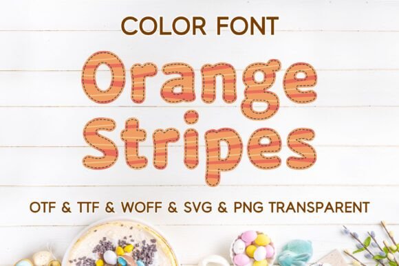 Orange Stripes: The Vibrant Color Font for Playful Brand Identity