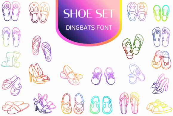 Upgrade Your Brand Identity With the Shoe Set Dingbats Font