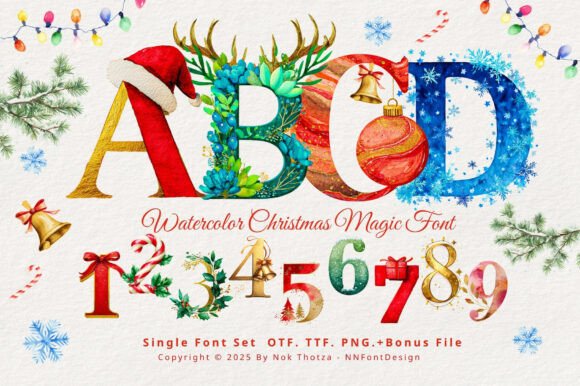 Watercolor Christmas Magic Typeface: A Designer’s Branding Story